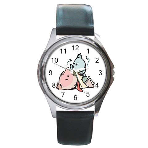 Dead Cartoons Round Metal Watch from ArtsNow.com Front