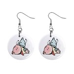 Dead Cartoons 1  Button Earrings