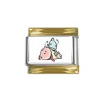 Dead Cartoons Gold Trim Italian Charm (9mm)