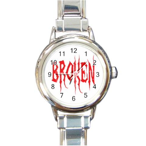 Broken Round Italian Charm Watch from ArtsNow.com Front