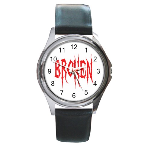 Broken Round Metal Watch from ArtsNow.com Front