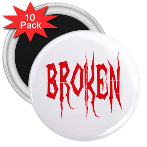 Broken 3  Magnet (10 pack) from ArtsNow.com Front