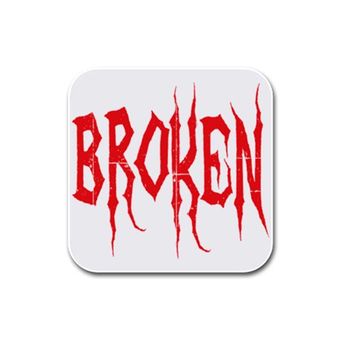 Broken Rubber Square Coaster (4 pack) from ArtsNow.com Front