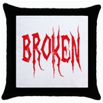 Broken Throw Pillow Case (Black)