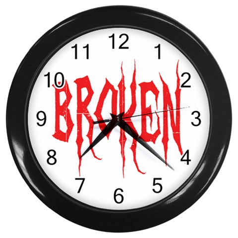 Broken Wall Clock (Black) from ArtsNow.com Front