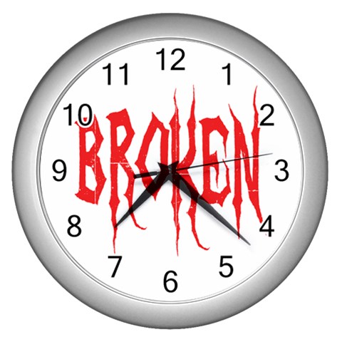 Broken Wall Clock (Silver) from ArtsNow.com Front