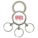 Broken 3-Ring Key Chain