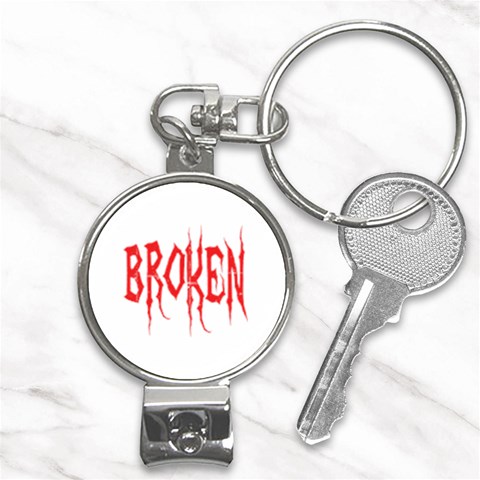 Broken Nail Clippers Key Chain from ArtsNow.com Front