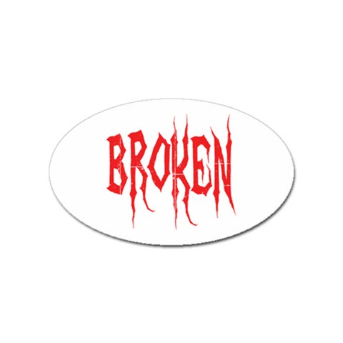 Broken Sticker (Oval) from ArtsNow.com Front