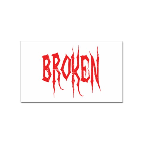 Broken Sticker (Rectangular) from ArtsNow.com Front