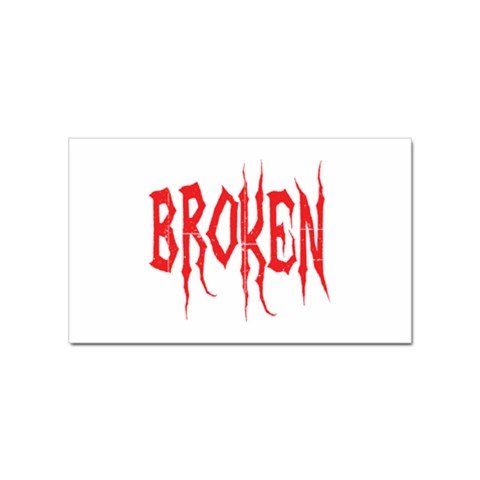 Broken Sticker Rectangular (10 pack) from ArtsNow.com Front