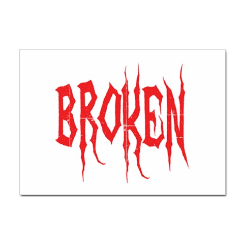 Broken Sticker A4 (10 pack) from ArtsNow.com Front