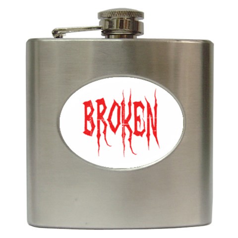 Broken Hip Flask (6 oz) from ArtsNow.com Front