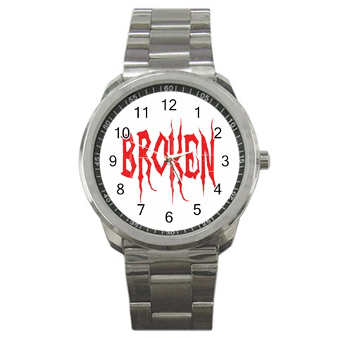 Broken Sport Metal Watch from ArtsNow.com Front