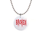 Broken 1  Button Necklace