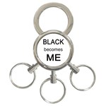 Black Becomes Me 3-Ring Key Chain