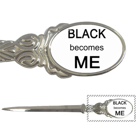 Black Becomes Me Letter Opener from ArtsNow.com Front