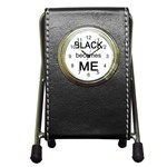 Black Becomes Me Pen Holder Desk Clock