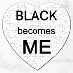 Black Becomes Me Jigsaw Puzzle (Heart)