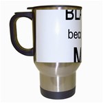 Black Becomes Me Travel Mug (White)