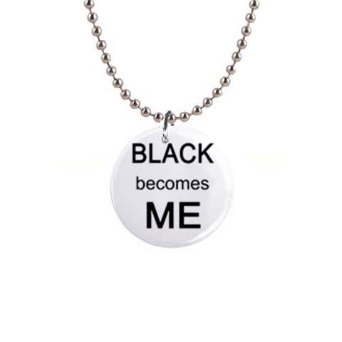 Black Becomes Me 1  Button Necklace from ArtsNow.com Front