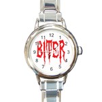 Biter Round Italian Charm Watch