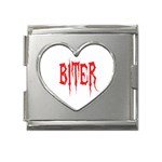 Biter Mega Link Heart Italian Charm (18mm)