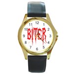 Biter Round Gold Metal Watch