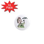 Scared Woman Holding Cross 1  Mini Magnet (10 pack) 