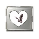 Vampire Bat Mega Link Heart Italian Charm (18mm)