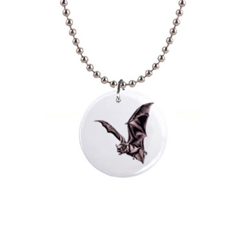 Vampire Bat 1  Button Necklace from ArtsNow.com Front