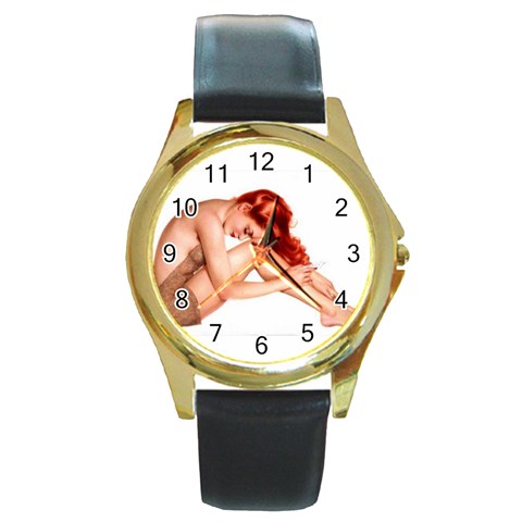 RFV Round Gold Metal Watch from ArtsNow.com Front