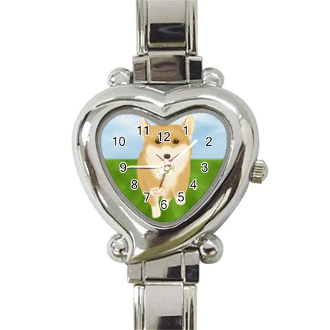 Heart Italian Charm Watch from ArtsNow.com Front