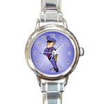 3-270752-0-1-1 Round Italian Charm Watch