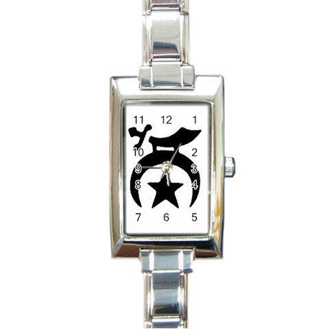 shriners5 Rectangular Italian Charm Watch from ArtsNow.com Front