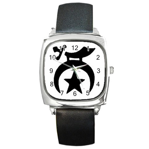 shriners5 Square Metal Watch from ArtsNow.com Front