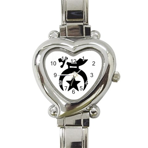 shriners5 Heart Italian Charm Watch from ArtsNow.com Front