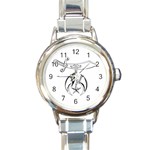 shriners Round Italian Charm Watch