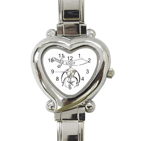 shriners Heart Italian Charm Watch from ArtsNow.com Front