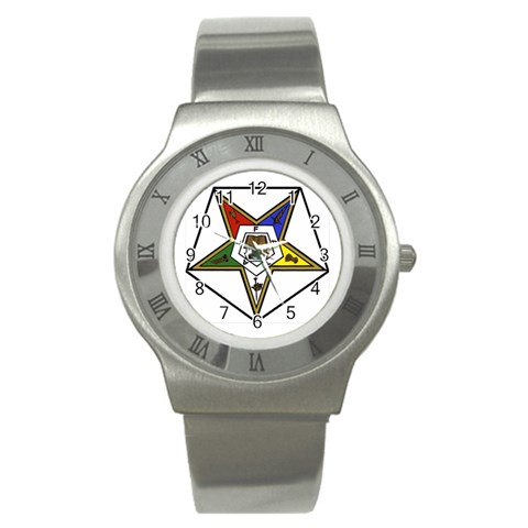 easternstar6 Stainless Steel Watch from ArtsNow.com Front