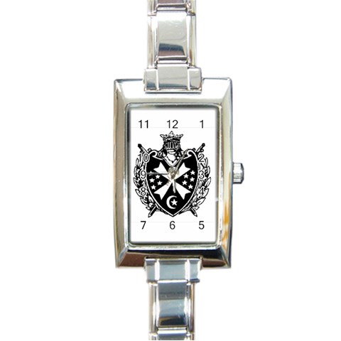 demolay Rectangular Italian Charm Watch from ArtsNow.com Front