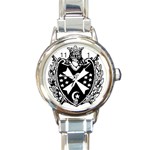 demolay Round Italian Charm Watch