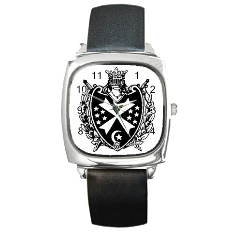 demolay Square Metal Watch from ArtsNow.com Front