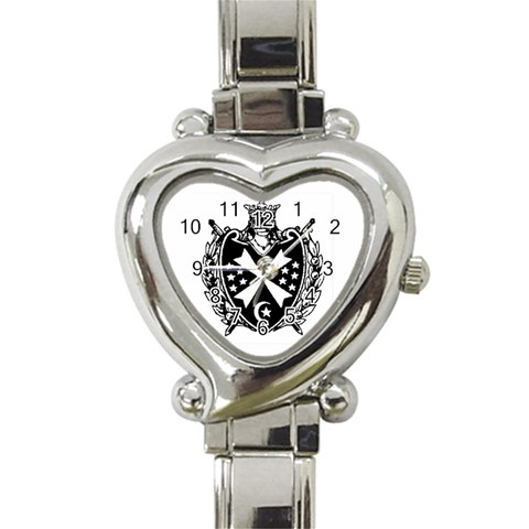 demolay Heart Italian Charm Watch from ArtsNow.com Front