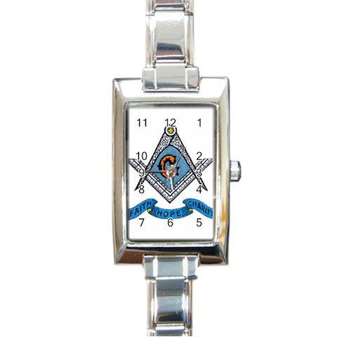 bl10 Rectangular Italian Charm Watch from ArtsNow.com Front