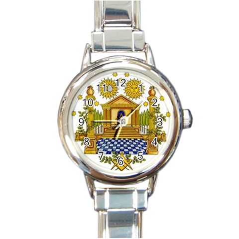 bl02 Round Italian Charm Watch from ArtsNow.com Front