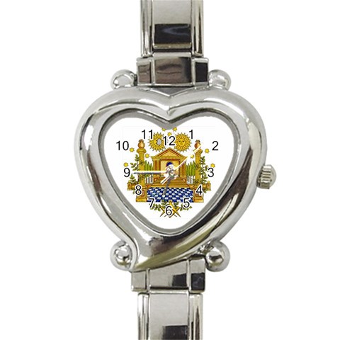 bl02 Heart Italian Charm Watch from ArtsNow.com Front