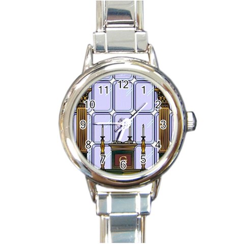 bl01 Round Italian Charm Watch from ArtsNow.com Front