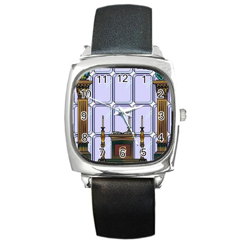 bl01 Square Metal Watch from ArtsNow.com Front