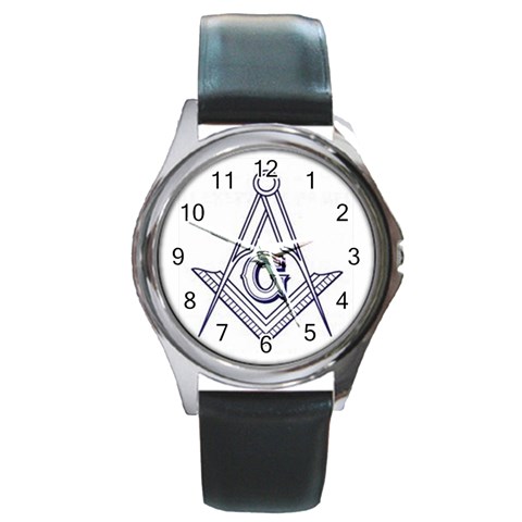 masonsym Round Metal Watch from ArtsNow.com Front